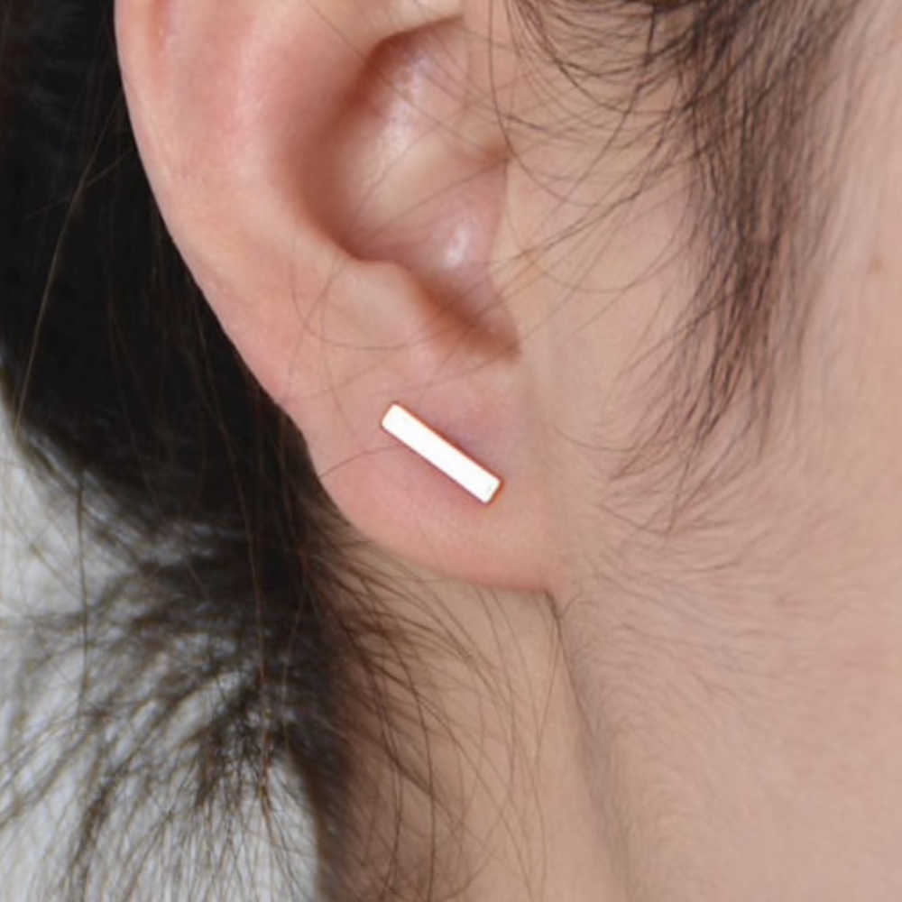 Gold Bar Stud